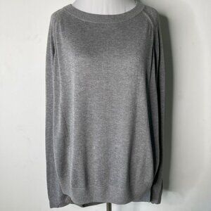 Lululemon Well Being Sweater Grey Heathered Vapor Boolux Cashmere Blend Size 6